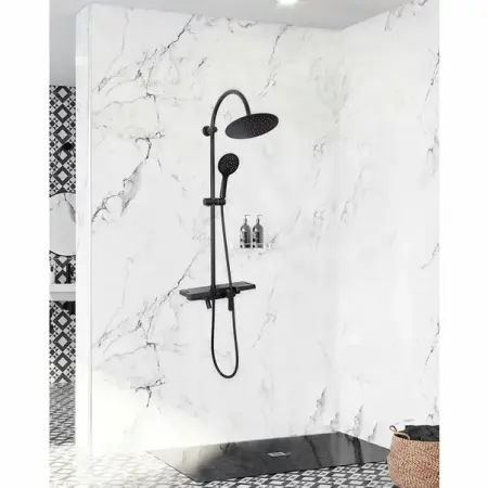Coloana de dus cu pipa cada Rea Vigo negru mat [5]