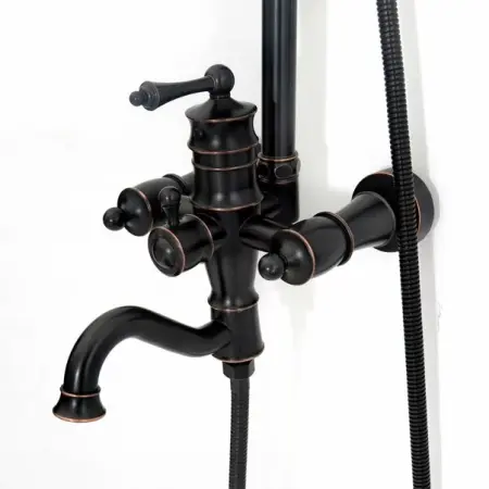 Coloana de dus cu pipa cada Rea Vintage negru [6]