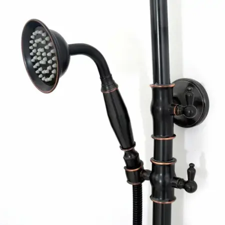 Coloana de dus cu pipa cada Rea Vintage negru [5]
