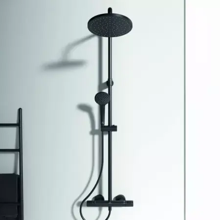 Coloana de dus cu termostat Ideal Standard Ceratherm T25 negru mat palarie 1 functie [4]