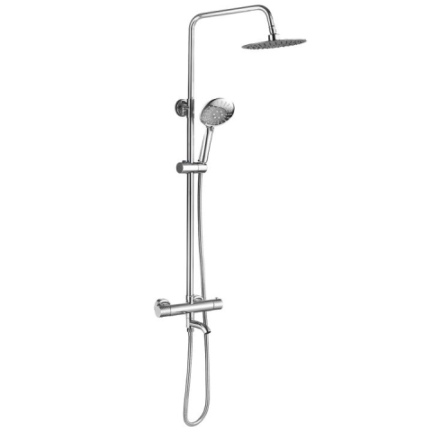 Coloana de dus cu termostat Lungo Diamond crom [4]