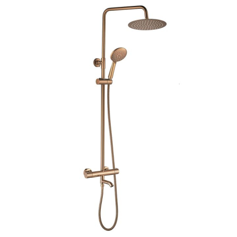 Coloana de dus cu termostat Lungo Diamond cupru [2]