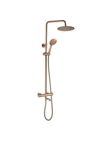 Coloana de dus cu termostat Lungo Diamond cupru [2]