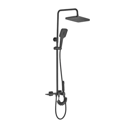 Coloane de dus - Coloana de dus cu termostat Rea Helix negru mat plus dus igienic