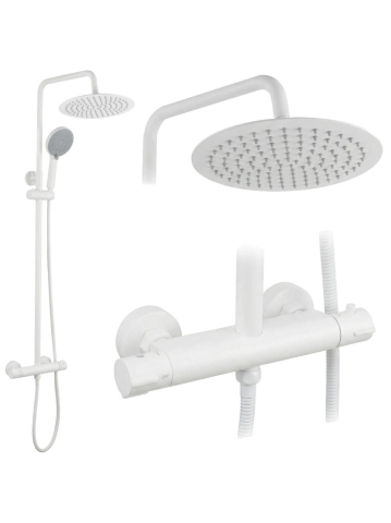 Coloana de dus cu termostat Rea Lungo alb [9]