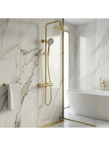 Coloana de dus cu termostat Rea Lungo auriu [8]