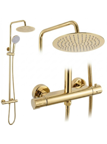 Coloana de dus cu termostat Rea Lungo auriu [7]