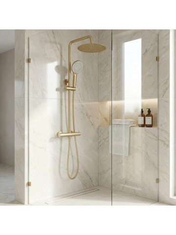 Coloana de dus cu termostat Rea Lungo auriu periat [2]