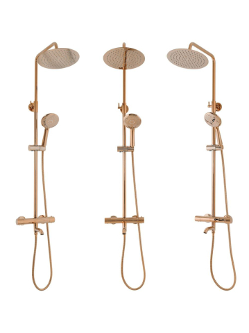 Coloana de dus cu termostat REA Lungo finisaj cupru montaj suprafata 820-1170 mm [3]