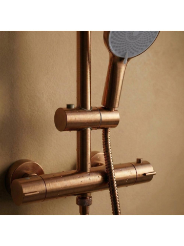 Coloana de dus cu termostat Rea Lungo cupru periat [3]