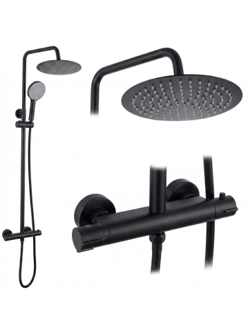 Sisteme de dus - Coloana de dus cu termostat Rea Lungo negru