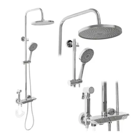 Coloana de dus cu termostat Rea Max crom lucios plus dus igienic [1]