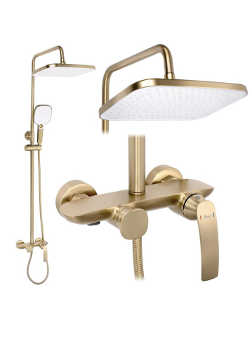 Set dus premium Rea Como M1 auriu periat baterie monocomanda montaj suprafata [9]