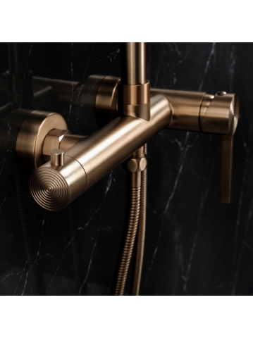 Set dus Rea Foster cupru periat baterie monocomanda coloana reglabila 950-1300 mm [6]