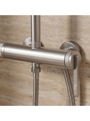 Set dus aparent Rea Grace Nickel Periat bara reglabila 855-1235 mm montaj suprafata [6]