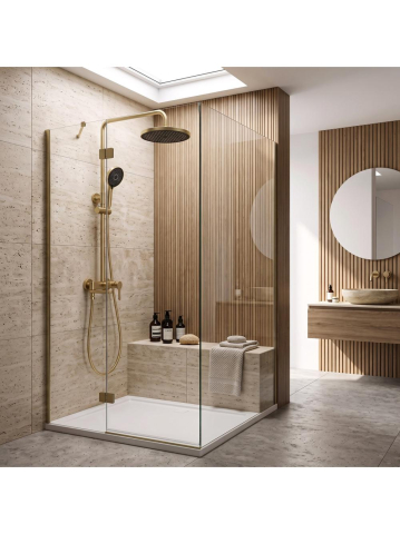 Set dus premium Rea Maxim auriu periat baterie monocomanda montaj suprafata [6]