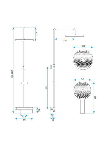 Coloana de dus Rea Rivo negru [8]