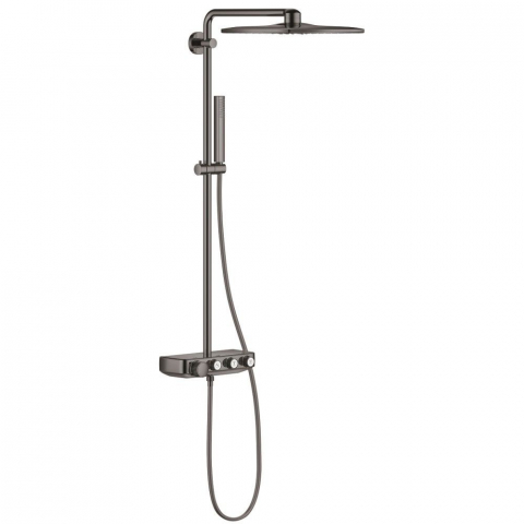 Coloane de dus - Coloana dus cu baterie si termostat Grohe Euphoria SmartControl 310 Cube Duo, antracit (hard graphite)