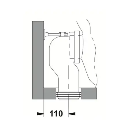 Conector scurgere verticala Gala pentru vas WC [1]
