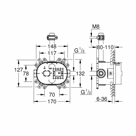 Corp incastrat Grohe Rainshower 360 [1]