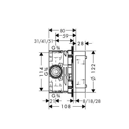 Corp incastrat Hansgrohe IBox universal [2]