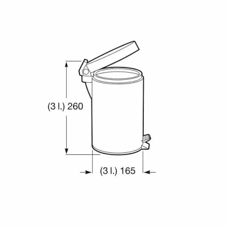 Cos de gunoi cu pedala crom Ideal Standard IOM [1]