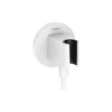 Sisteme de dus - Cot racord de duș, Hansgrohe, FixFit S, cu suport pentru para de duș, alb mat