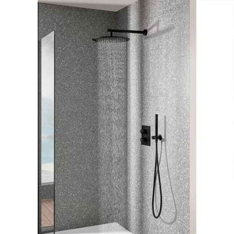 Cot racord pentru duș Villeroy&Boch, Universal Showers, cu suport pară duș, negru mat [7]