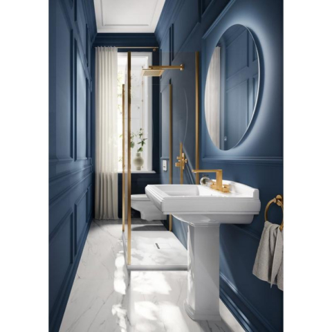 Cot racord Villeroy&Boch, Universal Showers, pătrat cu suport duș, brushed gold [3]