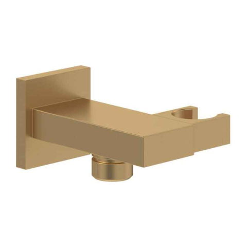 Sisteme de dus - Cot racord Villeroy&Boch, Universal Showers, pătrat cu suport duș, brushed gold