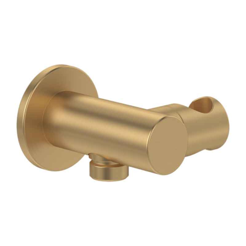 Sisteme de dus - Cot racord Villeroy&Boch, Universal Showers, rotund cu suport duș, brushed gold