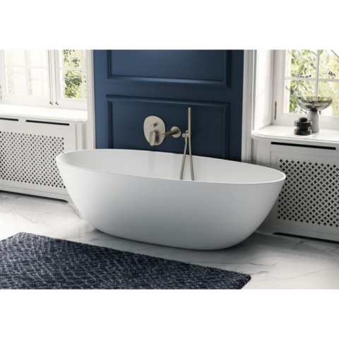 Cot racord Villeroy&Boch, Universal Showers, rotund cu suport duș, brushed nickel [2]