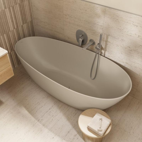 Cot racord Villeroy&Boch, Universal Showers, rotund cu suport duș, brushed nickel [1]