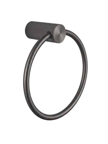 Cuiere si suporturi prosoape - Cuier baie ring Rea Solo 64106 titan metal 160x167x65 mm montaj suruburi