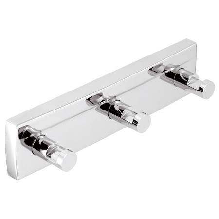 Accesorii baie - Cuier cu 3 agatatori, Ferro, Metalia 12, crom