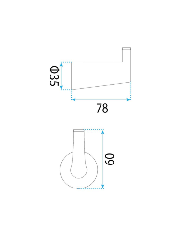 Cuier de baie 16204 Vibe auriu periat [9]