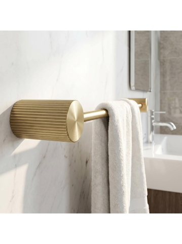 Cuier de baie Rea Solo 64101 auriu periat 600mm metal montaj perete [5]