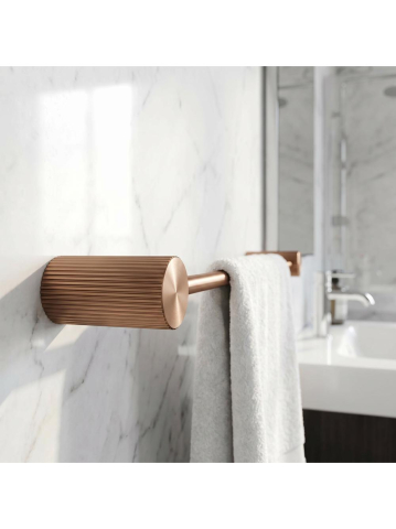 Cuier de baie Rea Solo 64101 cupru periat 600x65mm metal montaj perete [5]