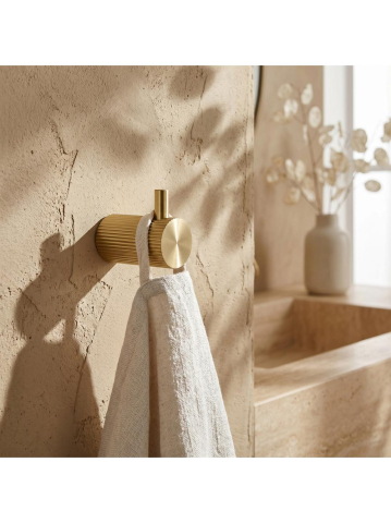 Cuier de baie Rea Solo 64104 auriu periat metal 30x45x52 mm [1]