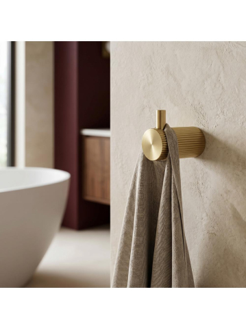 Cuier de baie Rea Solo 64104 auriu periat metal 30x45x52 mm [4]
