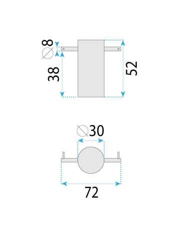 Cuier de baie Rea Solo 64104A auriu periat metal 72x30x52 mm [8]