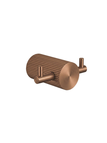 Cuiere si suporturi prosoape - Cuier de baie Rea Solo 64104A cupru periat metal 72x30x52 mm montaj suruburi