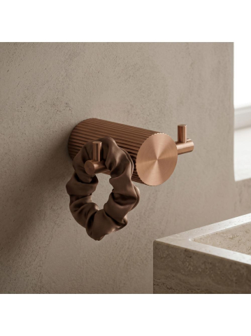 Cuier de baie Rea Solo 64104A cupru periat metal 72x30x52 mm montaj suruburi [5]