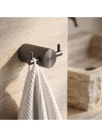 Cuier de baie Rea Solo 64104A finisaj titan 72x52x30 mm metal montaj suruburi [5]