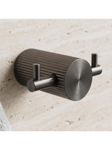 Cuier de baie Rea Solo 64104A finisaj titan 72x52x30 mm metal montaj suruburi [1]