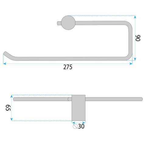 Cuier de baie 9710 Prism auriu periat [11]
