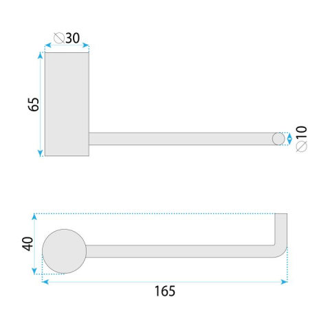 Cuier de baie 9711A Prism auriu periat [10]