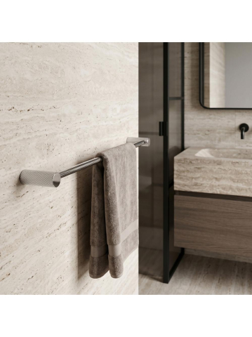 Accesorii lavoar - Cuier de baie Rea Otto A62301 crom 595mm metal montaj suruburi