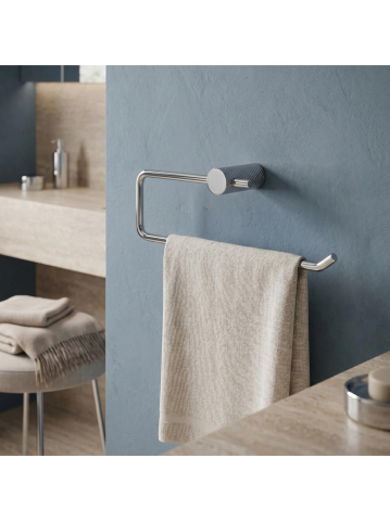 Cuier de baie Rea Otto A62310 crom 265x95x70 mm metal montaj suruburi [6]