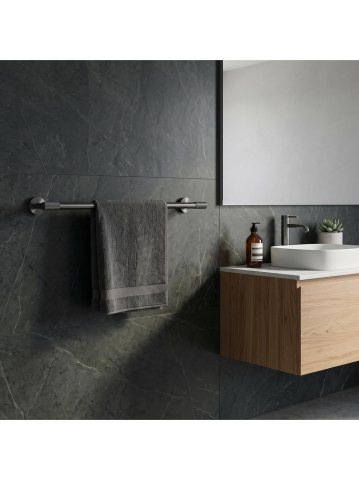 Cuier de baie Rea Galo 5701 finisaj titan 615x75x50 mm metal montaj perete [4]
